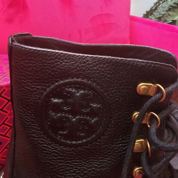 Tory Burch Leather suede black booties size 9.5 - Picture 6 of 6